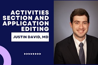 review your activities section for medical school or residency applications