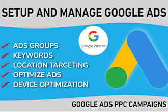 set up, manage, optimize profitable google ads PPC campaigns for your business