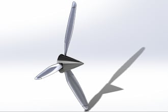 do professional 3d cad design of an aircraft propeller blade