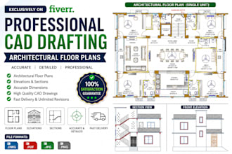 do professional cad drafting for architectural floor plans