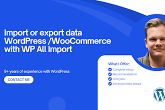 help you import or export data with wp all import for wordpress and woocommerce