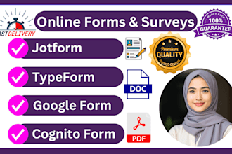 create online forms, surveys, jotform, typeform, google form, cognito form