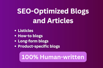 write SEO optimized blogs and articles in 24 hours