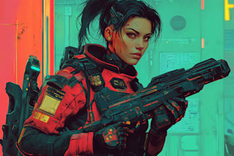 sci fi mech cyberpunk cyborg character modeling