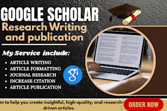 write, publish research article in google scholar high index journal citation