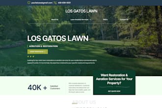 develop landscaping, lawn care website or gardening wordpress website