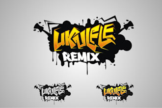 design new web property ukulele remix logo