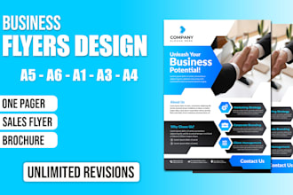 create high converting business flyers, brochures, and marketing materials