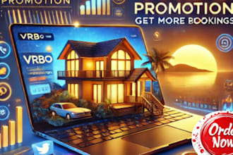 promote airbnb listing, vrbo listing, boost booking listing with marketing