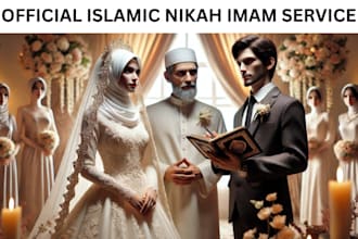 join online marriage as islamic nikah imam, provide witnesses