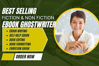 ghostwrite christian self help fiction non fiction book editor ebook for kdp