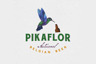 design microbrewery humming bird logo