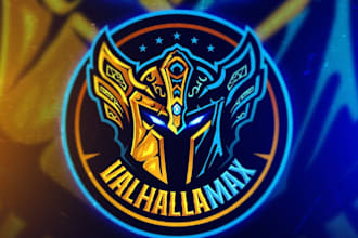 design mythical helmet in a circular logo