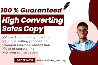 10x your leads and sales with a high converting sales copy, funnel copywriting