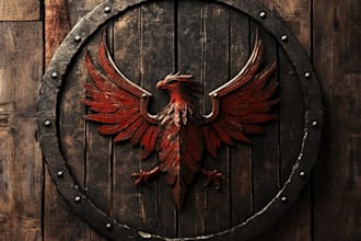 make medieval, fantasy, rpg, rustic, scifi and game logo