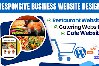 do business, cafe, restaurant and catering website design