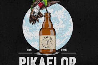 design artisanal belgian beer logo