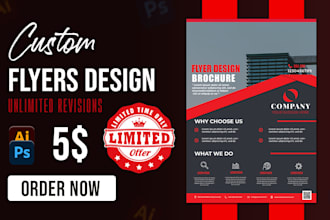 design a3, a4, a5, a6 flyer design and poster design
