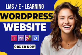 develop and customize wordpress lms website with learndash
