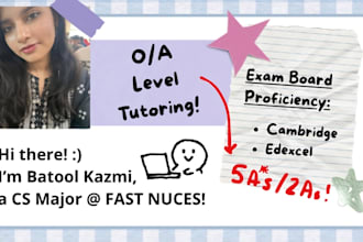provide online tutoring for o and a levels