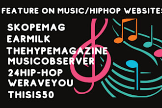 feature on skopemag, rapperweekly, songswire music blog