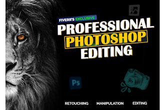 do photo retouching, image editing or product photo edit