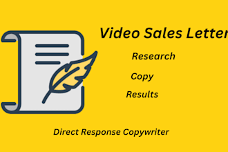 write a video sales letter to boost sales