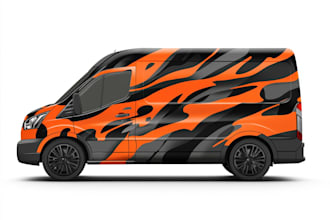 draw van wrap design, car wrap design, truck wrap design