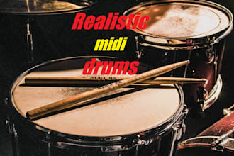 program realistic and high quality midi drum for your songs