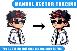 remake, redesign existing logo, vector tracing, high quality, transparent bg