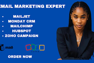 automate and integrate mailchimp,monday crm,zoho and mailjet