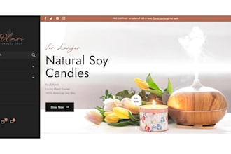 design candle shopify store candle website dropshipping store candle website