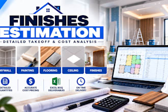 do finishes, ceiling, flooring, drywall, painting estimation