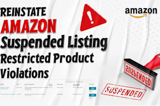 reinstate amazon suspended listings in restricted product violations