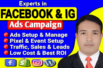 setup and manage facebook ads campaign, instagram ads, marketing expert