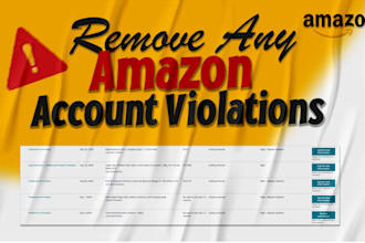quickly remove any amazon account violations