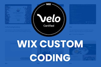 develop wix website using wix velo, wix code and databases