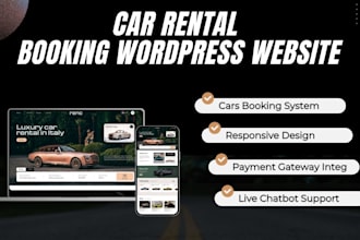 design a car rental booking wordpress responsive website