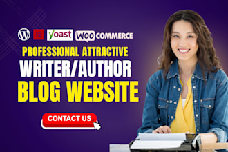 build author website for book writers, wordpress blog, wordpress elementor blog