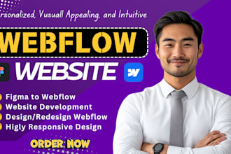 design or develop webflow website, figma to webflow, website mockup
