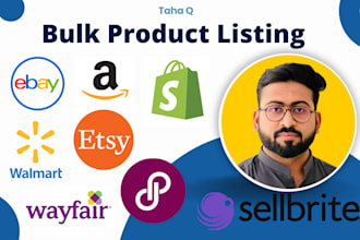 list items on ebay, amazon, etsy, wayfair and walmart va