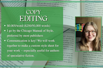 copy edit your finished manuscript
