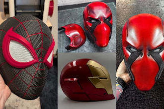 sculpt 3d mask 3d helmet halloween mask 3d cosplay 3d armor mask for 3d printing