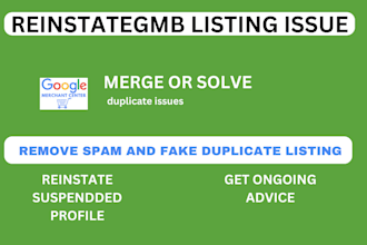 do gmb reinstate or gmb suspension, fix duplicate, deceptive content gmb issue