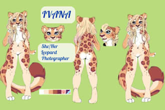 furry reference sheet furry art furry ref sheet fursona of your furry character