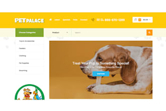 design pet shopify store pet website shopify store pet food dropshipping store