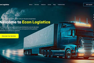create logistics website trucking transport dispatch freight cargo website