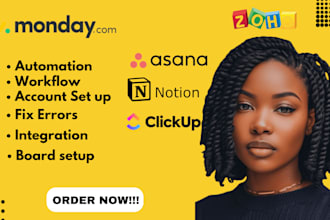 setup  integrations automations with monday com trello asana clickup monday crm