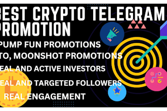do crypto telegram promotion, pump fun promotion, to 900k real degen traders