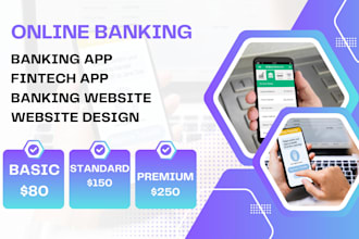develop quality fintech website banking website online banking fintech app